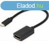 Gembird USB-C -> DisplayPort 1.2 M/F adapter 0.15m fekete