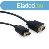 Gembird Displayport -> VGA M/M video jelkbel 1.8m fekete