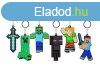 Minecraft kulcstart 8 cm puha figurval, 6 fle