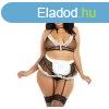 Dreamgirls Maid Plus Size Sheer Mesh - szobalny jelmez (XL-