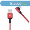 Daewoo microUSB kbel, 2 mter, piros