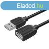 USB 2.0 hosszabbt Vention VAS-A44-B100 1m Fekete