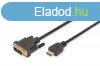 Assmann HDMI adapter cable type A-DVI-D (Single Link) (18+1)