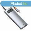 Baseus Metal Gleam Szria 6 az 1-ben Hub USB-C, 3x USB 3.0 +