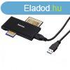 Hama USB 3.0 SUPERSPEED SLIM MULTI krtyaOLVAS, FEKETE (181