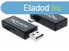 DeLock Micro USB OTG + USB A male Card Reader Black