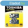 Toshiba alkli elem LR3 BP6 AAA/4+2db