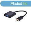 GEMBIRD A-HDMI-VGA-04 fekete HDMI - VGA adapter