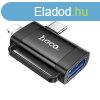 Hoco UA31F adapter Type-C/Lightning - USB-A OTG - fekete