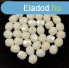 Cseh csiszolt goly gyngy - Chalk White Yellow Luster - 4mm