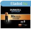 Elem, AA ceruza, 8 db, DURACELL "Optimum"