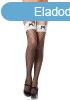  INDUSTRIAL NET THIGH HIGHS WITH CONTRAST LACE TOP AND  BOW 