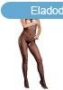  728350 Seamless Fishnet Halter Bodystocking With Open Bust 