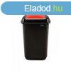 Plafor Quatro rugós billenő fedeles szemetes 45L fekete/piro