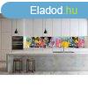 Wallplex PLUS+ falburkol hll konyhapanel Happy Coctail, 