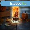 Halloween-i LED gyertya dekorci - denevr - narancs LED - 