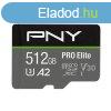 PNY 512GB microSDXC Pro Elite Class 10 U3 V30 A2 + adapterre