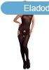  728195 Opaque Suspender Bodystocking O/S Black 