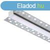 LED PROFILE B sllyesztett 1m alumnium/tej akril