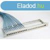 Modulris 24 portos patchpanel 1U, ezst EXCEL 100-028