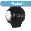 2W LED up and down fali lmpa, fekete szn, 4000K, IP54 (V-