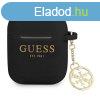 Guess GUA2LSC4EK AirPods 1/2 tok fekete Szilikon Charm 4G ko