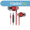 Snopy Flhallgat - SN-J19 Red (mikrofon, 3.5mm TRRS jack, 1