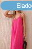 Hossz muszlin ruha pntokkal, modell 88534 rzsaszn