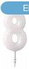 White, Fehr csillmos gyertya 8-as 6,5 cm