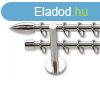 Landhouse 16mm dupla fm karnisgarnitra inox Tallin vggel