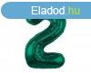 Zöld BandC Bottle Green 2-es szám fólia lufi 85 cm