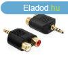 Delock talakt - 65365 (3.5 mm Jack > 2 x RCA, apa/anya