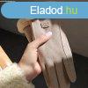 1 pár Női Thermo Plüssvelúr Kesztyű - Fekete
