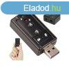 Hangkrtya USB 7.1 mikrofon fejhallgat csatlakozval