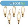 5 db E14-es dimmelhet LED filament gyertyalmpa szett 240V 