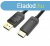 Vention Displayport 4K -> HDMI, (fekete), 5m, kábel