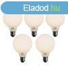 5 db E27 3-lépcsős dimmelhető LED izzó opál üveg G95 4W 450l