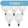 5 db E27 3-lépcsős dimmelhető LED spirál izzószál G125 4W 45