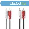 Nedis sztere audi kbel, 2 X RCA dug - 2 X RCA dug, hoss