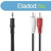 Nedis sztere audi kbel, 3,5 Jack dug - 2 X RCA dug, hos