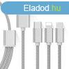 3 az 1-ben megtörhetetlen USB töltő és adatkábel