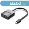 Vention USB-C -> HDMI (fekete, ABS type), 0,15m, Adapter