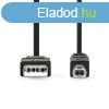 Nedis USB2.0 USB-A dugó - USB-B dugó kábel, 480Mbs, 10W, hos