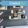 Drohmo Mobi 3P fali polc (3db), 80/60/40x14x20 cm, fehr