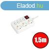 SAL Hlzati Eloszt Kapcsolval 7DIN 1,5m White