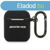 Airpods 1 / 2 szilikon tok akasztval, fekete, AMG AMA2RBK