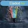 Szolár szökőkút - akkumulátorral, 6 db RGB LED-del