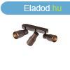 Kerek mennyezeti spotlmpa stt bronz GU10 50 mm 3-fnyes -