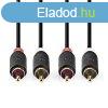 Nedis CABW24200AT10 sztereo audi kbel 2x RCA frfi, 2x RCA