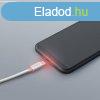 DeLight microUSB adatkbel LED fnnyel - ezst (55442M-WH)